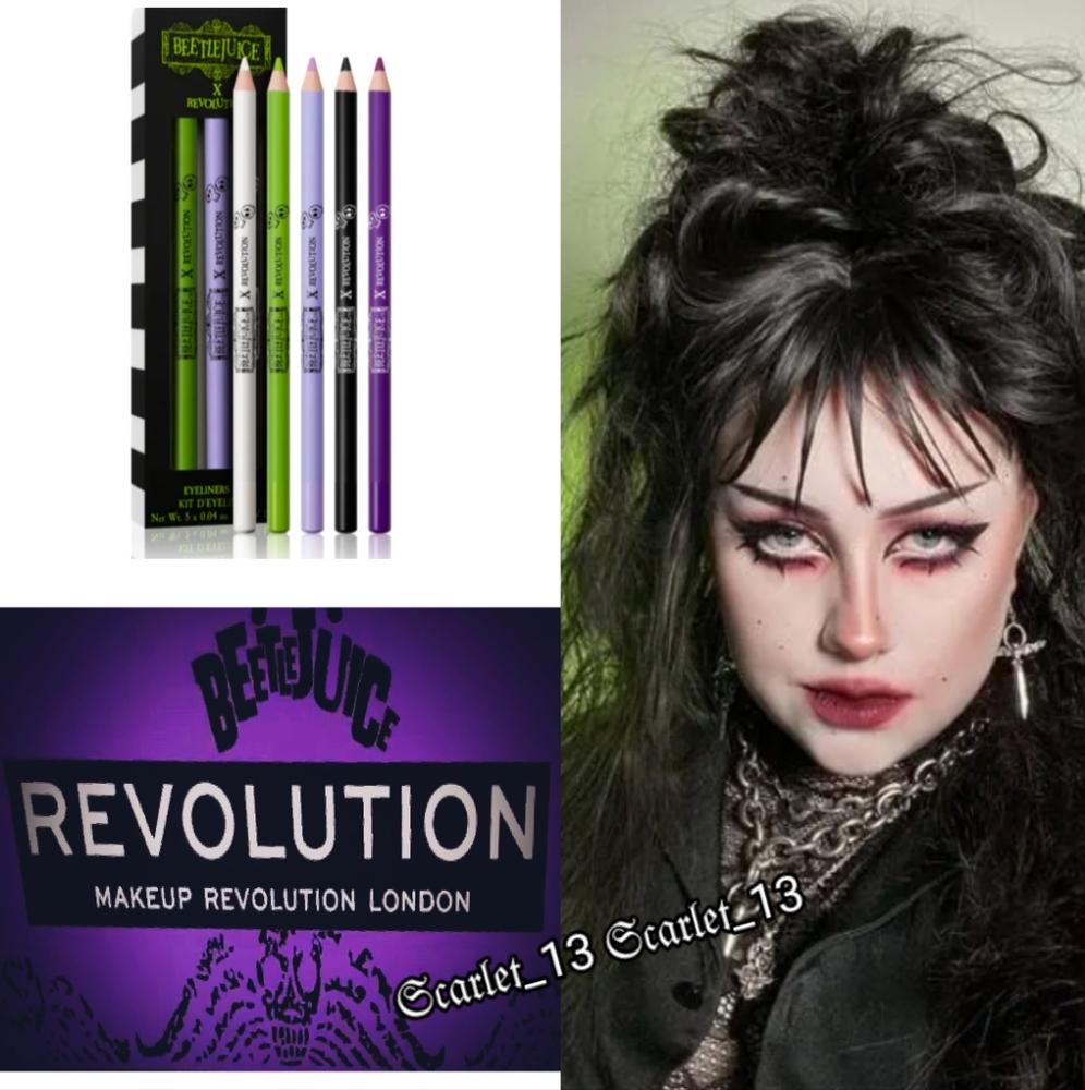 🆕 Beetlejuice x Revolution Eyeliner Set 🖤